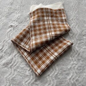 Timberland Mustard and White Knit Scarf Accessory